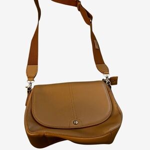 Spartina 449 brown leather flip crossbody